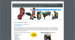 Desktop Screenshot of dallasarcadegamerentals.com